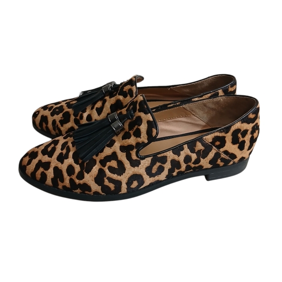New Franco Sarto Women's Hadden2 Leopard Print Tassle Loafer Flat Size 9M - Picture 2 of 14